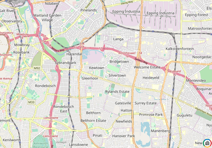 Map location of Silvertown